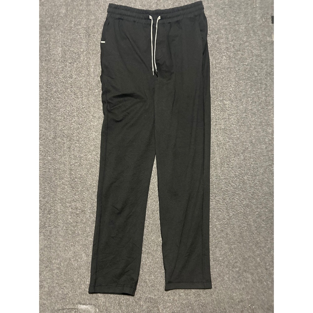 Vuori Ponto Performance Joggers Men large Black Drawstring Athletic V418